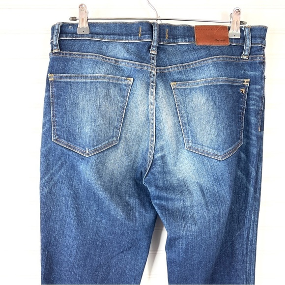 Madewell Jeans Women's Skinny Skinny Stretch Mid Rise Distressed Blue Denim 31 - Picture 8 of 13